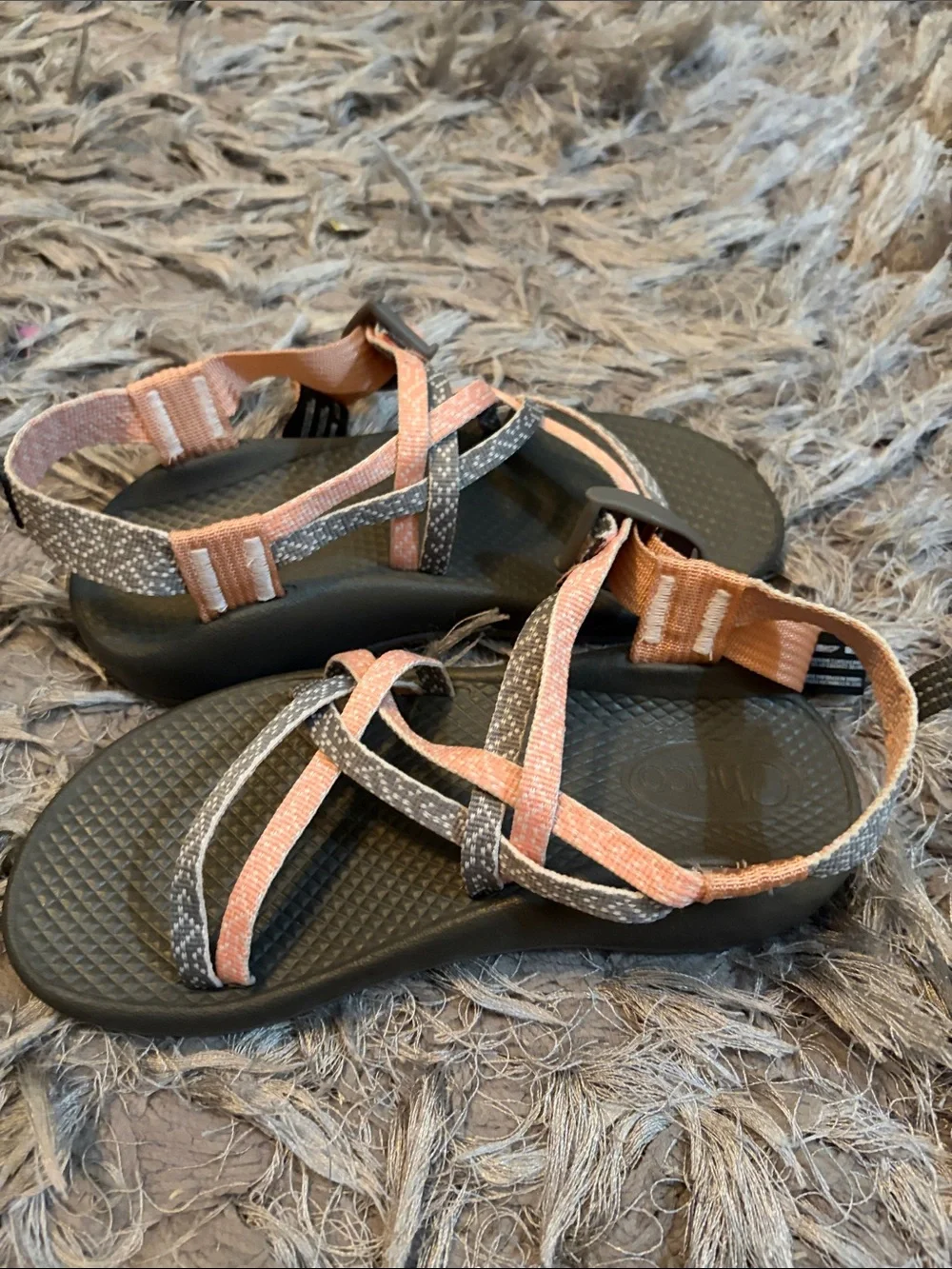 Chaco Kids Outdoor Sandals in Pink and Gray